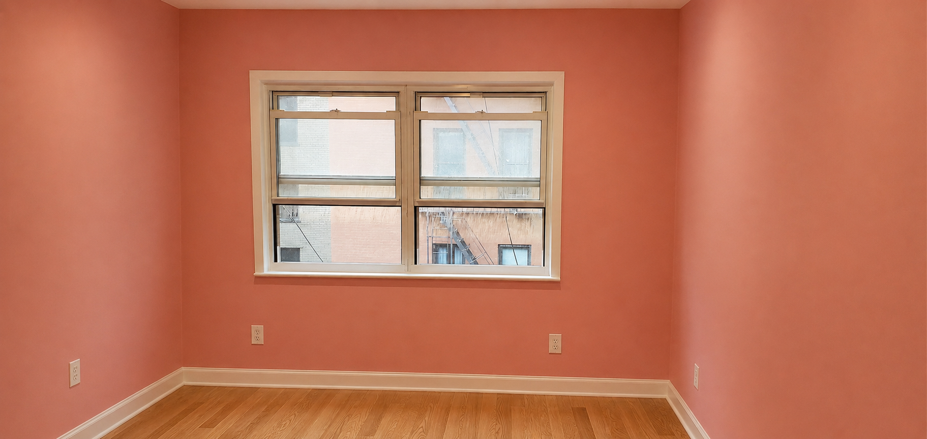 After — freshly painted room