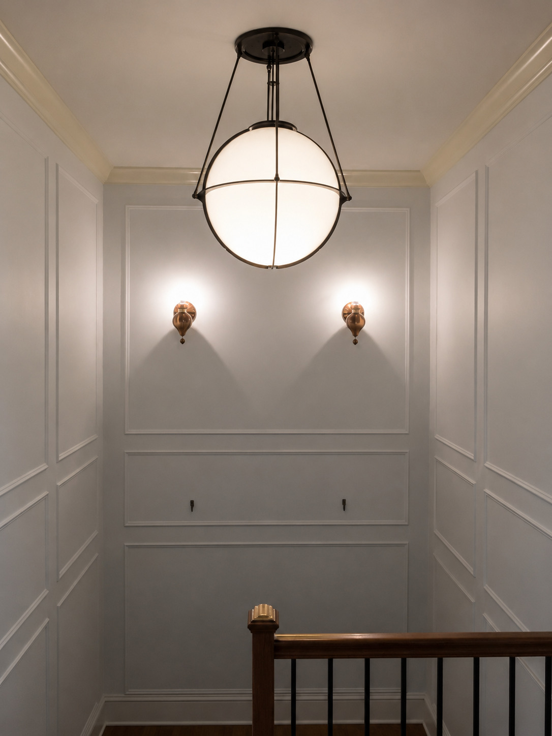 Painted wainscoting and molding panels