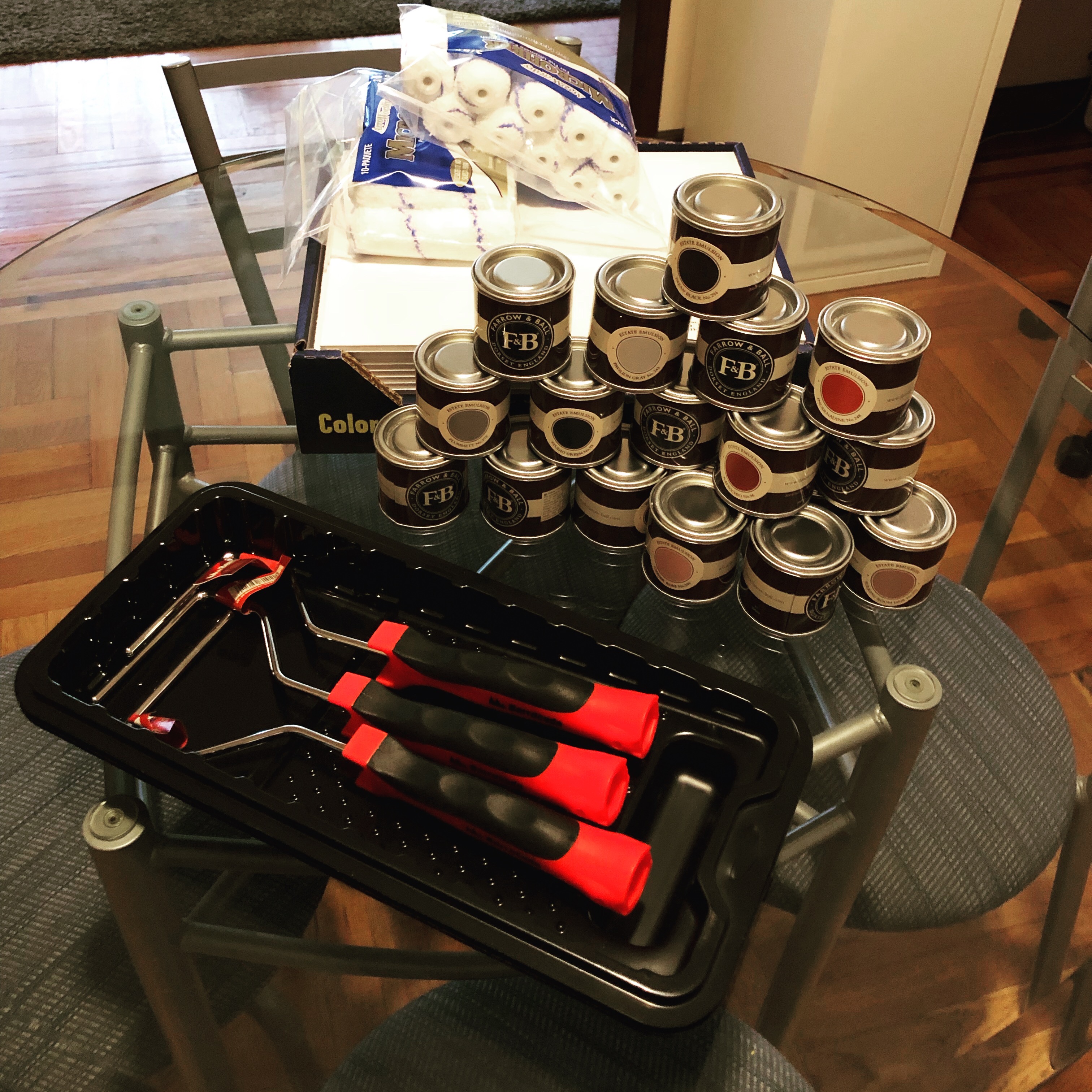 Farrow and Ball paint setup